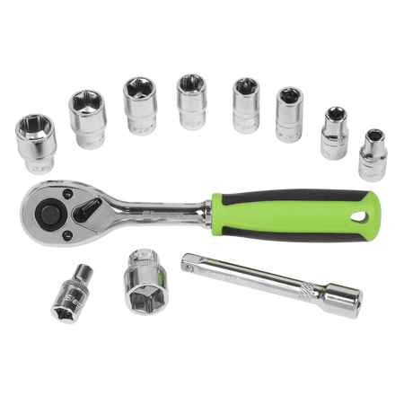 Sealey Socket Set 12pc 1/4"Sq Drive WallDrive Metric Model No- S01240