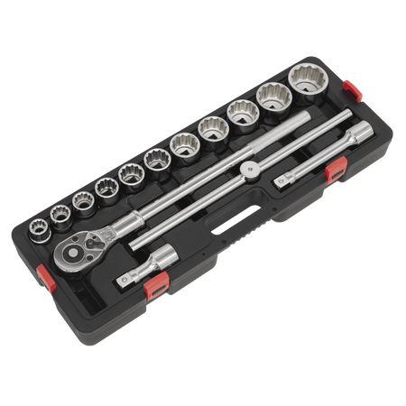 Sealey Socket Set 3/4"Sq Drive 12-point WallDrive 15pc Metric Model No- AK2583