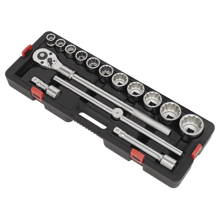 Sealey Socket Set 3/4"Sq Drive 12-point WallDrive 15pc Metric Model No- AK2583
