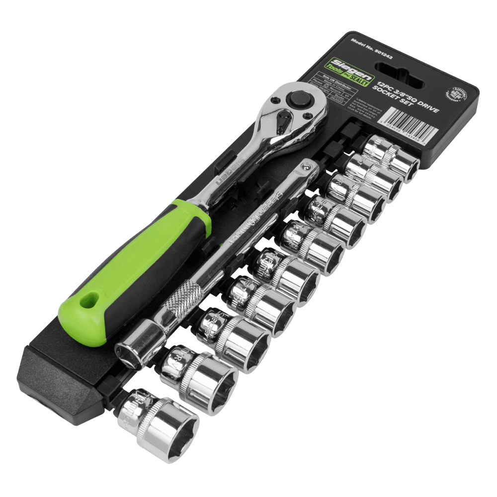 Sealey Socket Set 12pc 3/8"Sq Drive WallDrive Metric Model No- S01242