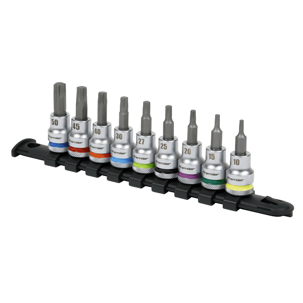 Sealey TRX-Star Socket Bit Set 9pc 3/8"Sq Drive - Platinum Model No- AK6251