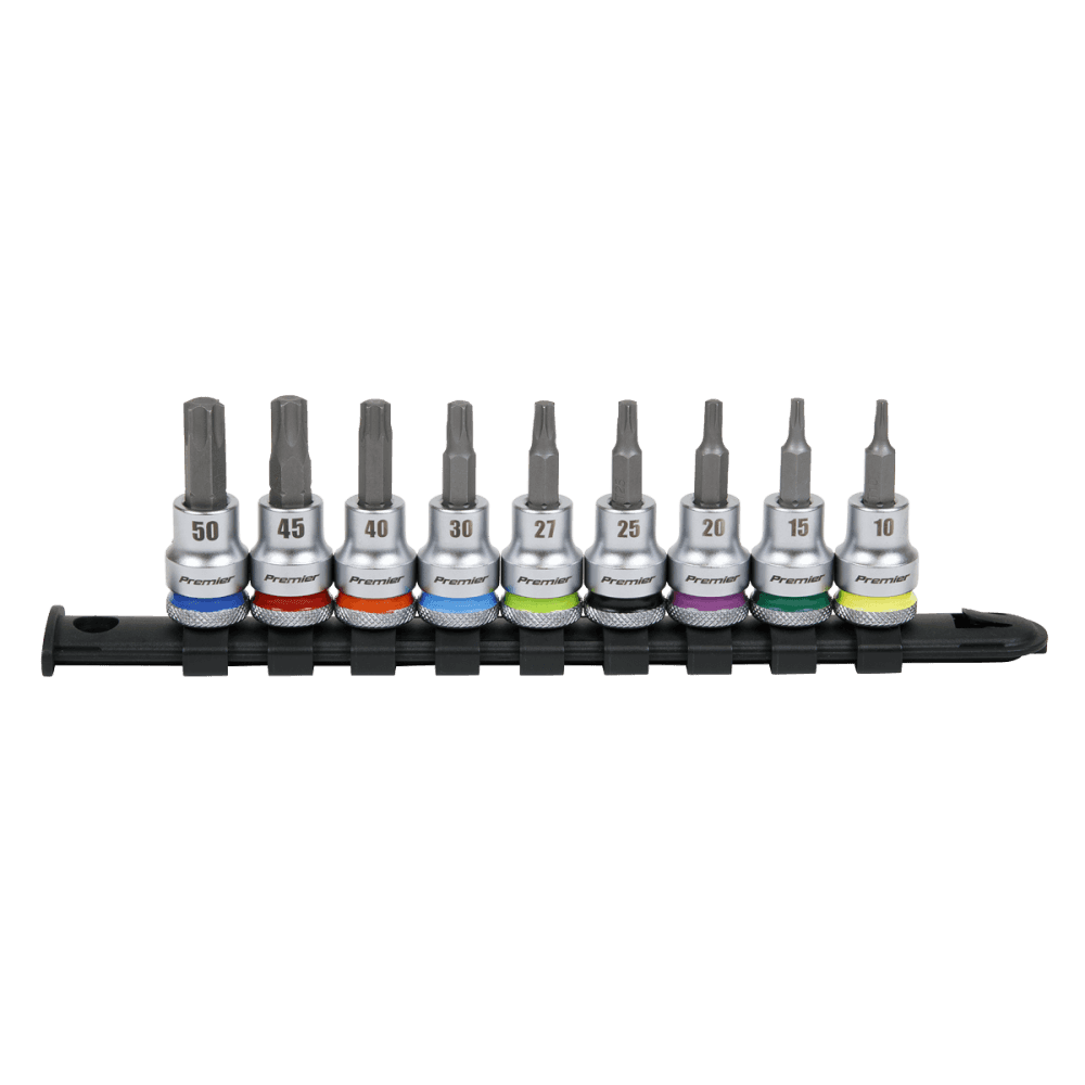 Sealey TRX-Star Socket Bit Set 9pc 3/8"Sq Drive - Platinum Model No- AK6251