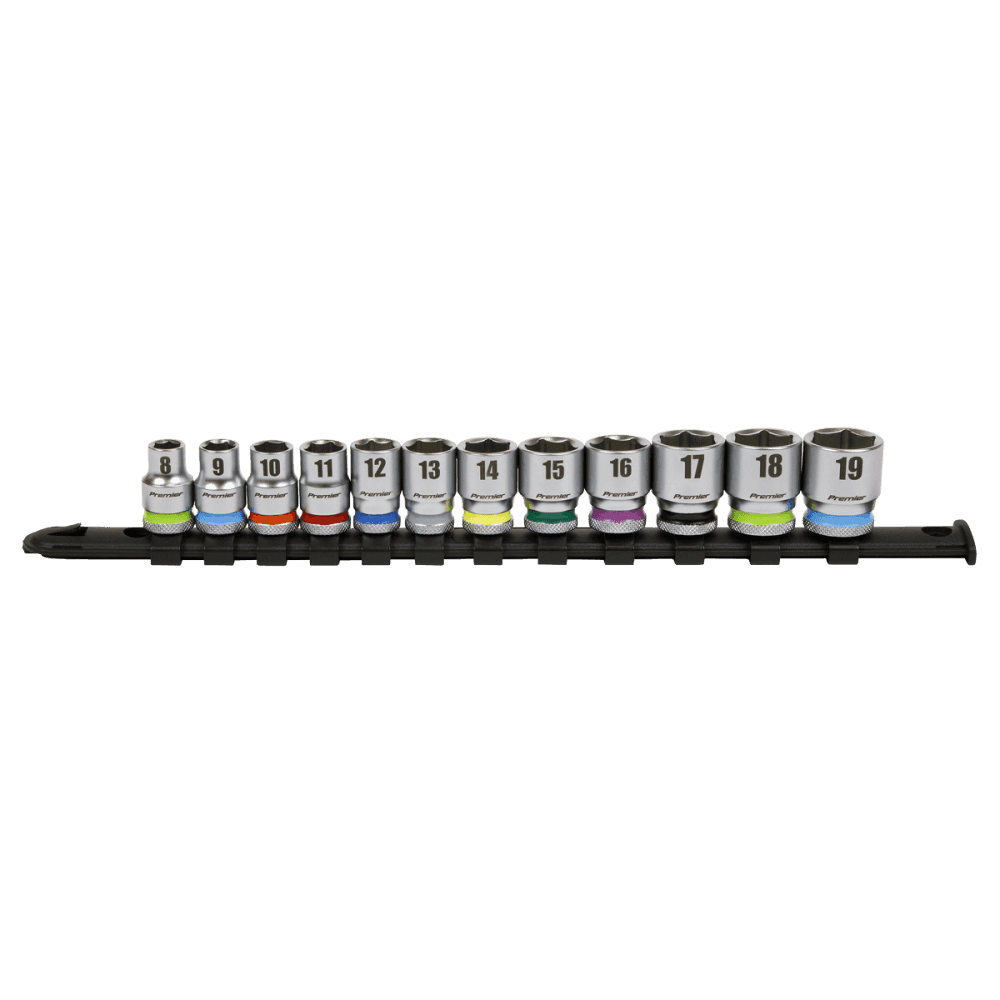 Sealey Socket Set 12pc 3/8"Sq Drive 6pt WallDrive Metric Model No- AK2660