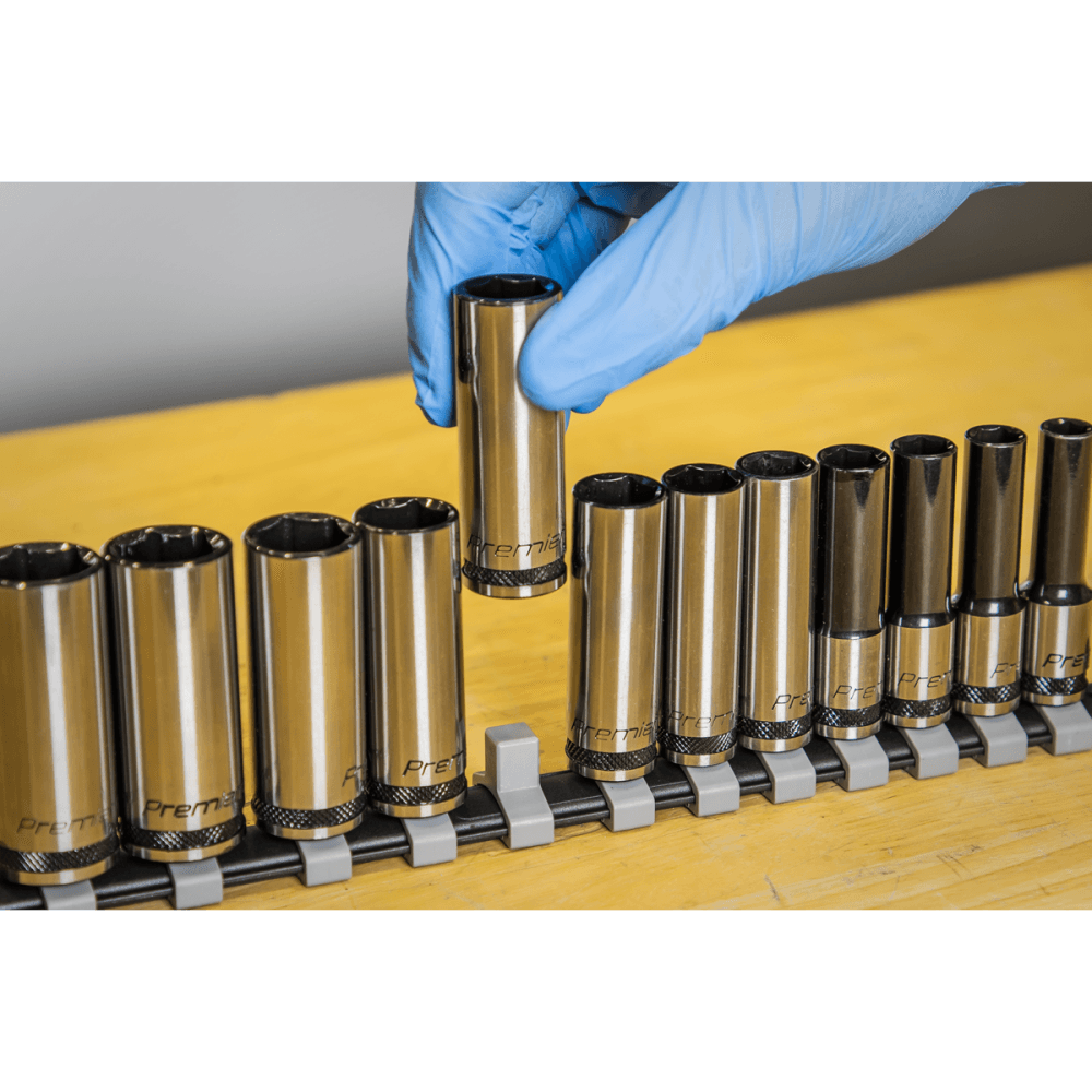 Sealey Socket Set Deep 12pc 3/8"Sq Drive Metric - Black Series Model No- AK7993
