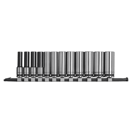 Sealey Socket Set Deep 12pc 3/8"Sq Drive Metric - Black Series Model No- AK7993