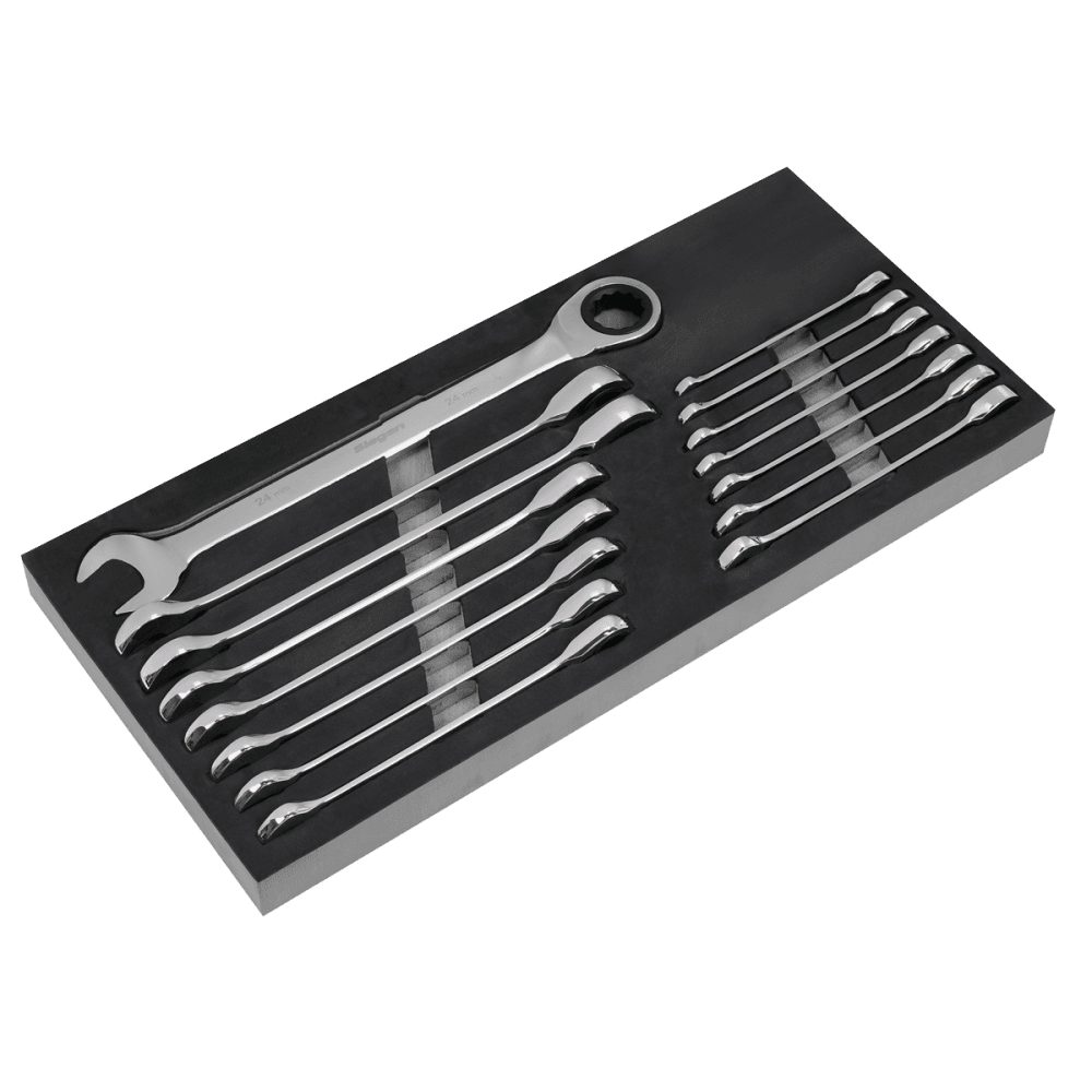Sealey Combination Ratchet Spanner Set 15pc Metric Model No- S01247