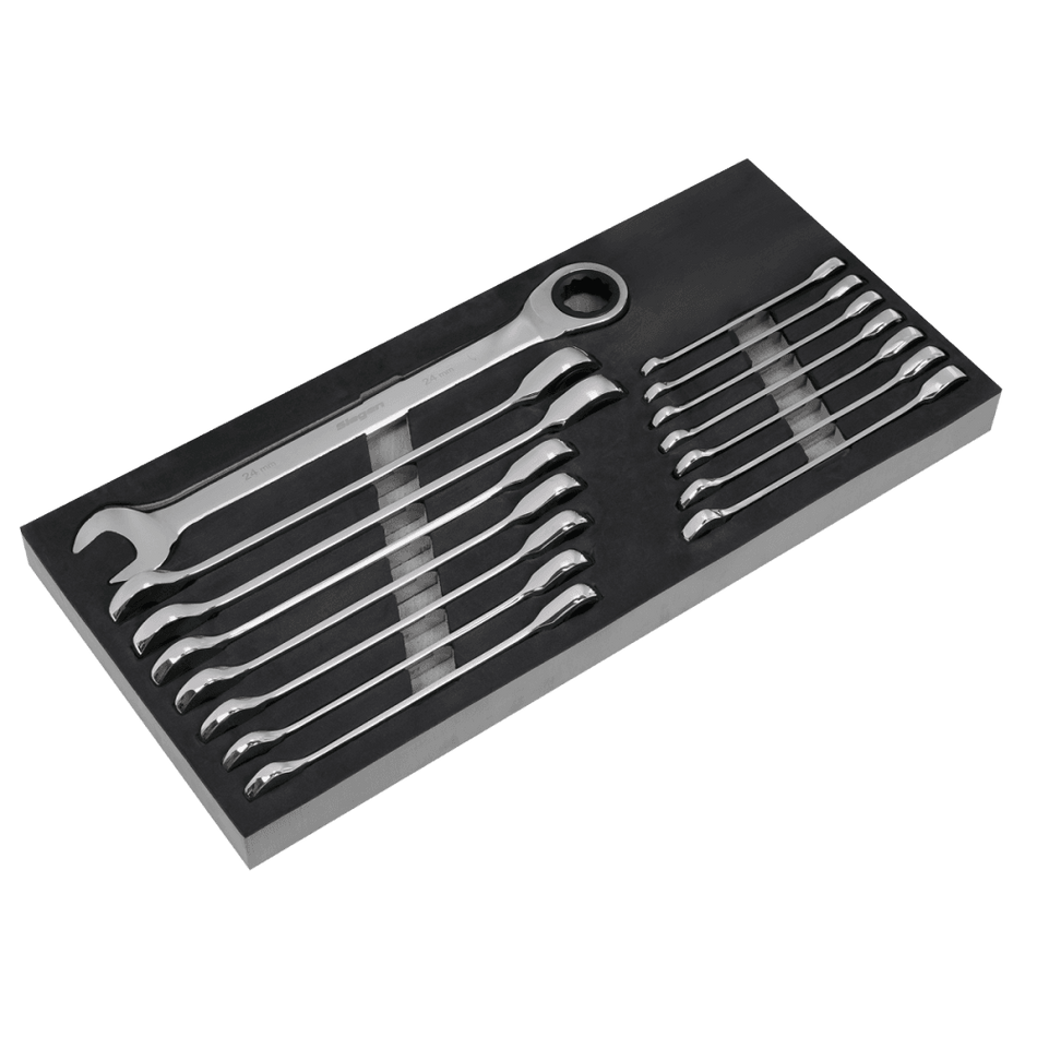 Sealey Combination Ratchet Spanner Set 15pc Metric Model No- S01247