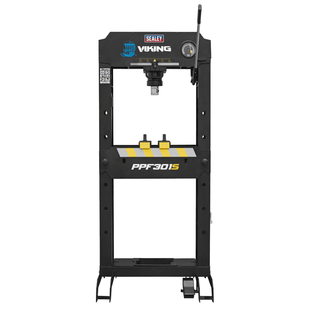 Sealey Viking Air/Hydraulic Press 30tonne Floor Type with Sliding Ram and Foot Pedal Model No- PPF301S