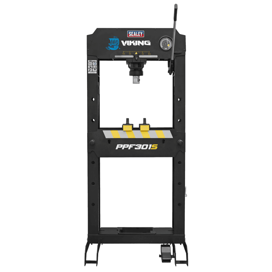 Sealey Viking Air/Hydraulic Press 30tonne Floor Type with Sliding Ram and Foot Pedal Model No- PPF301S