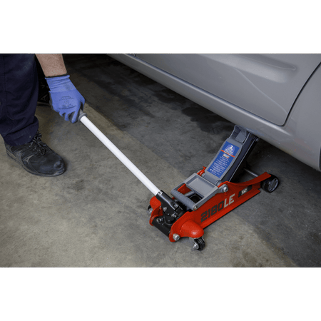 Sealey 180 Handle Trolley Jack 2tonne Low Profile Short Chassis - Red Model No- 2180LE