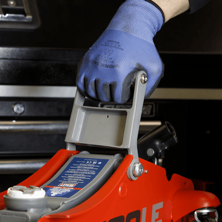 Sealey 180 Handle Trolley Jack 2tonne Low Profile Short Chassis - Red Model No- 2180LE