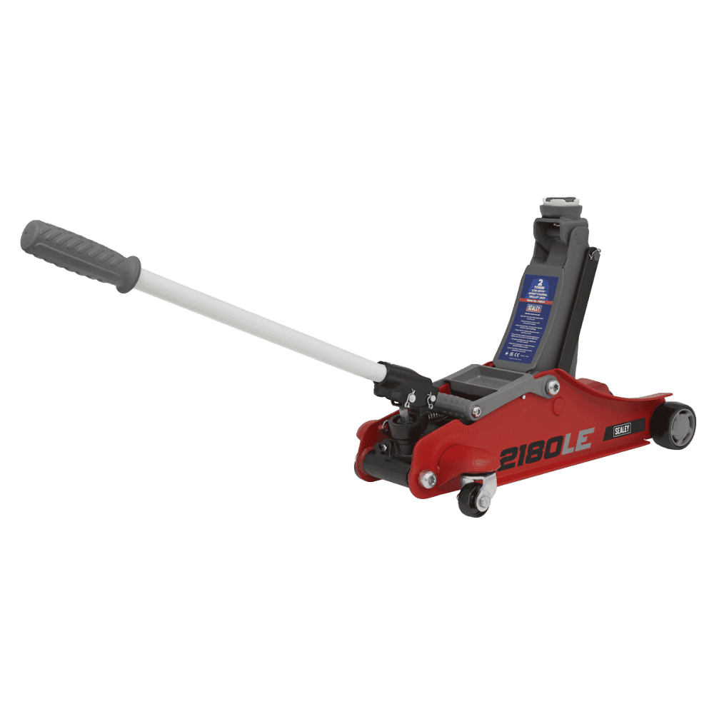 Sealey 180 Handle Trolley Jack 2tonne Low Profile Short Chassis - Red Model No- 2180LE