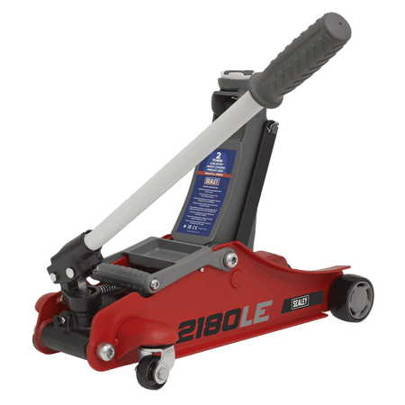 Sealey 180 Handle Trolley Jack 2tonne Low Profile Short Chassis - Red Model No- 2180LE