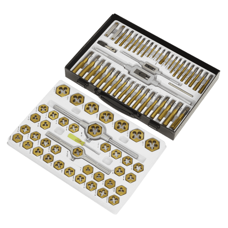 Sealey Tap & Die Set Hexagonal Metric & Imperial 86pc Model No- AK3086HIM