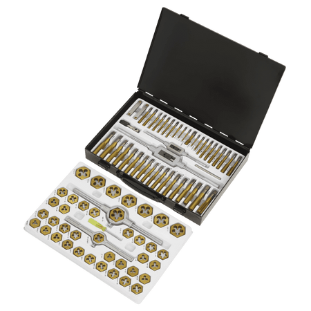 Sealey Tap & Die Set Hexagonal Metric & Imperial 86pc Model No- AK3086HIM