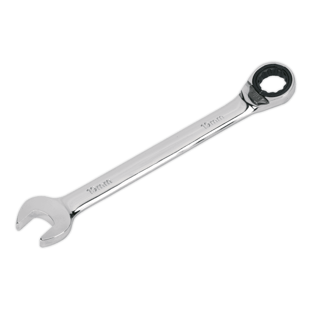 Sealey Reversible Ratchet Combination Spanner 19mm Model No-RRCW19
