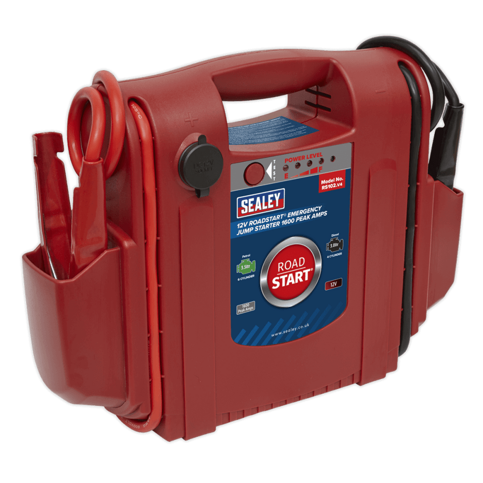 Sealey RoadStart Emergency Power Pack 12V 1600 Peak Amps Model No-RS102