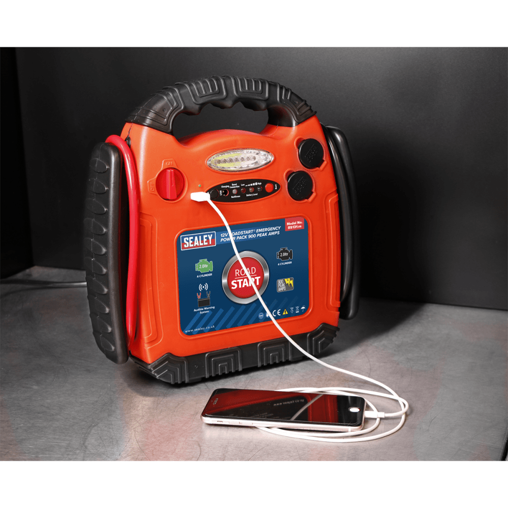 Sealey RoadStart Â¶Ã· Emergency Power Pack 12V 900 Peak Amps Model No-RS131