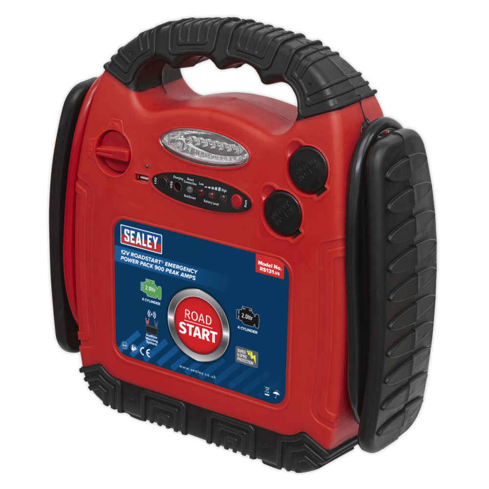 Sealey RoadStart Â¶Ã· Emergency Power Pack 12V 900 Peak Amps Model No-RS131