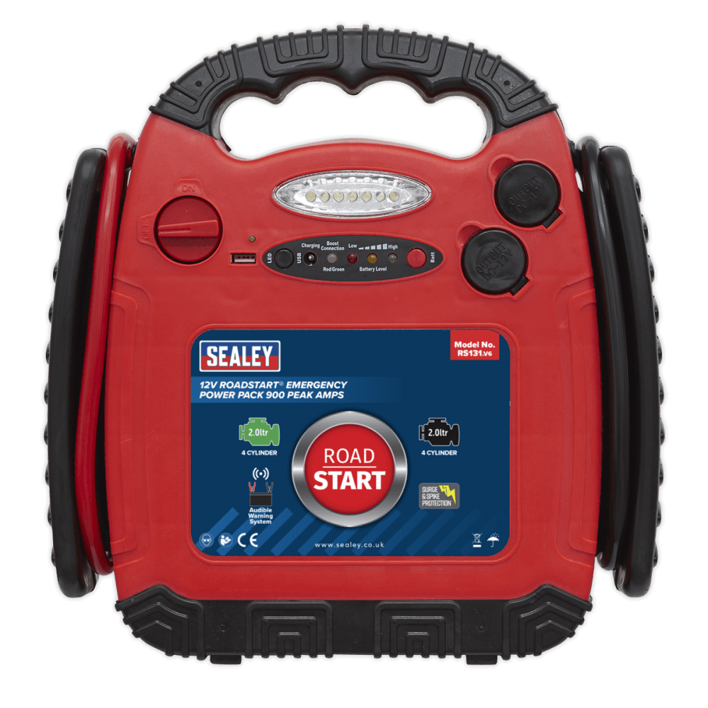 Sealey RoadStart Â¶Ã· Emergency Power Pack 12V 900 Peak Amps Model No-RS131