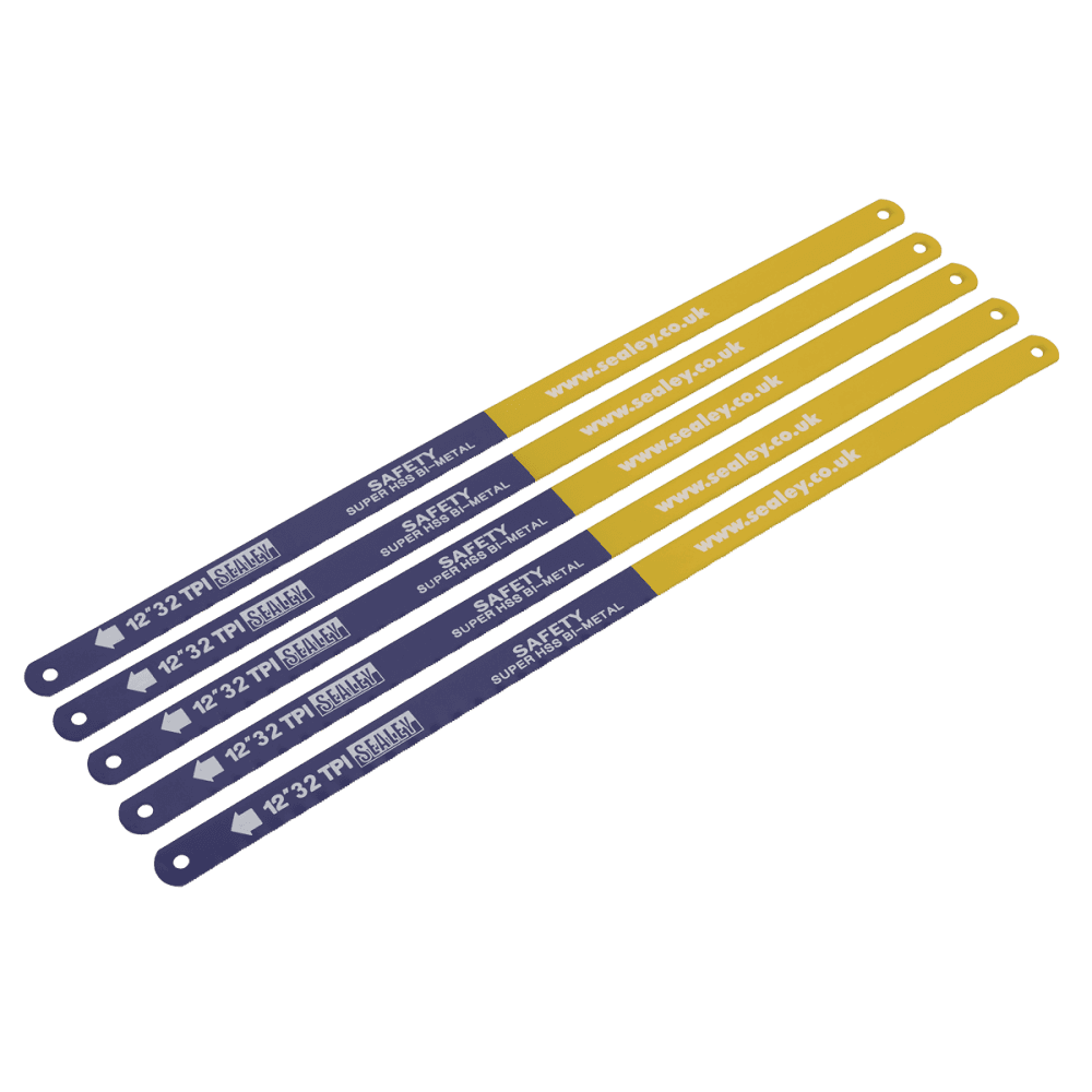Sealey Hacksaw Blade 300mm HSS Bi-Metal 32tpi Pack of 5 Model No- HSB0532
