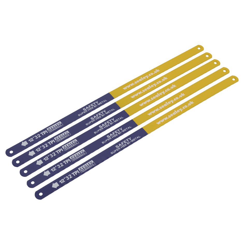 Sealey Hacksaw Blade 300mm HSS Bi-Metal 32tpi Pack of 5 Model No- HSB0532