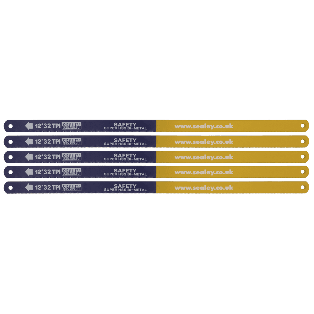 Sealey Hacksaw Blade 300mm HSS Bi-Metal 32tpi Pack of 5 Model No- HSB0532