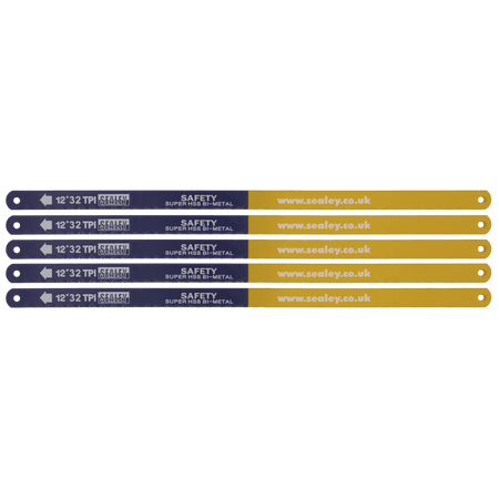 Sealey Hacksaw Blade 300mm HSS Bi-Metal 32tpi Pack of 5 Model No- HSB0532
