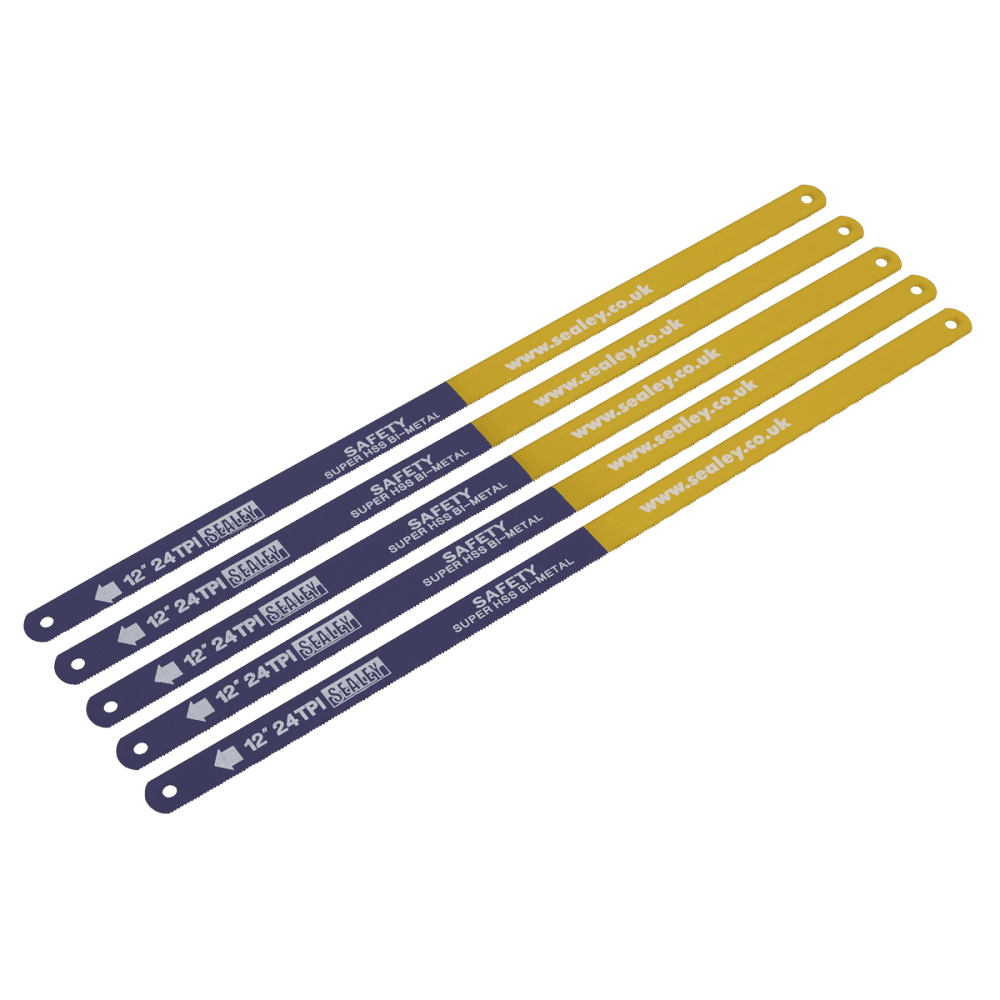 Sealey Hacksaw Blade 300mm HSS Bi-Metal 24tpi Pack of 5 Model No- HSB0524