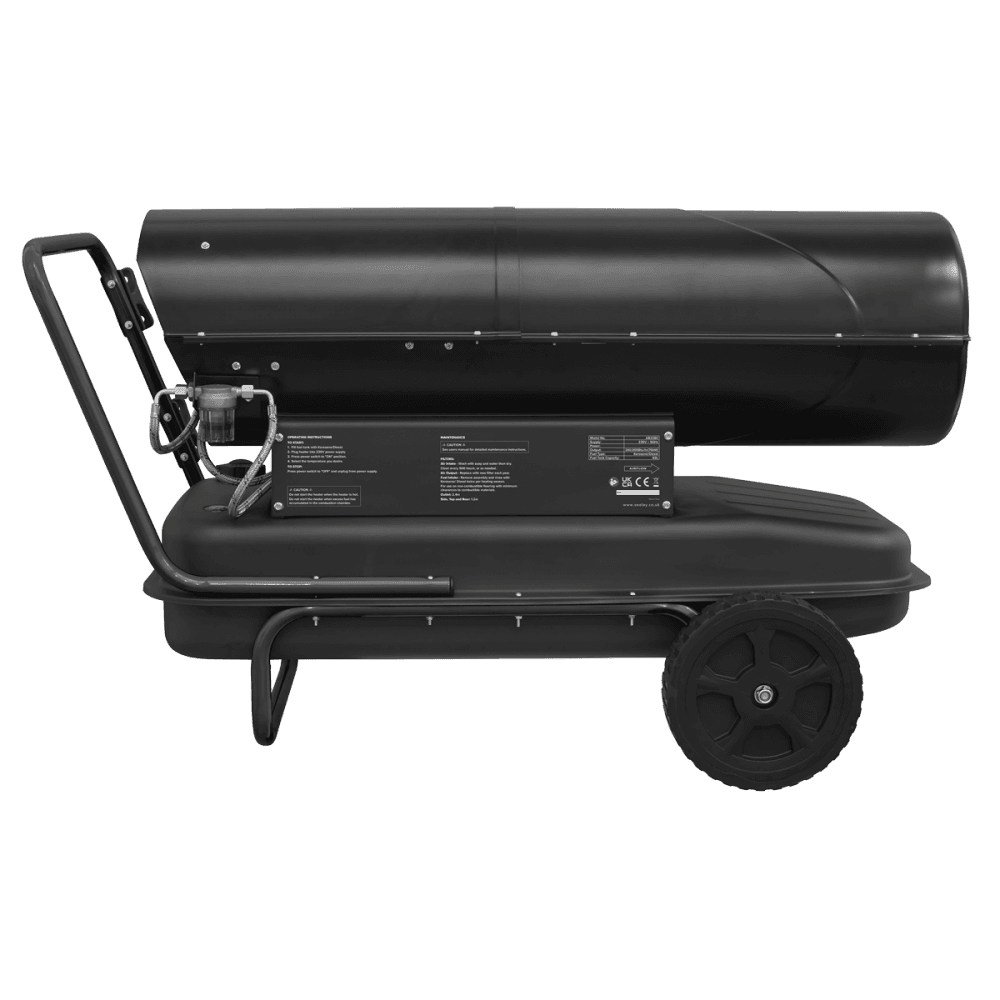 Sealey Space Warmer Kerosene/Diesel Heater 240,000Btu/hr with Wheels Model No- AB2380