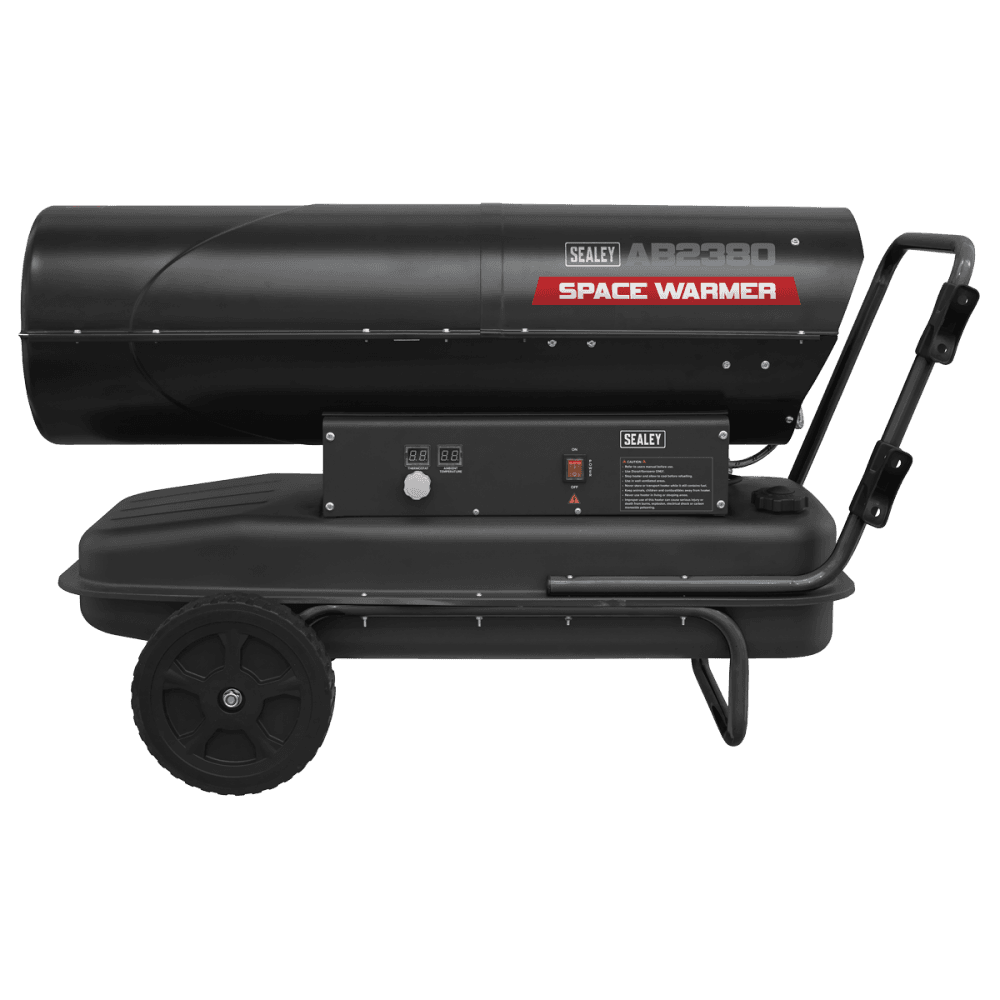 Sealey Space Warmer Kerosene/Diesel Heater 240,000Btu/hr with Wheels Model No- AB2380