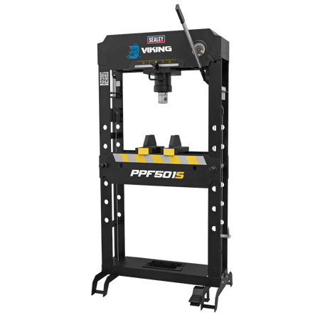 Sealey Viking Air/Hydraulic Press 50 Tonne Floor Type with Sliding Ram and Foot Pedal Model No- PPF501S