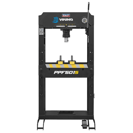 Sealey Viking Air/Hydraulic Press 50 Tonne Floor Type with Sliding Ram and Foot Pedal Model No- PPF501S