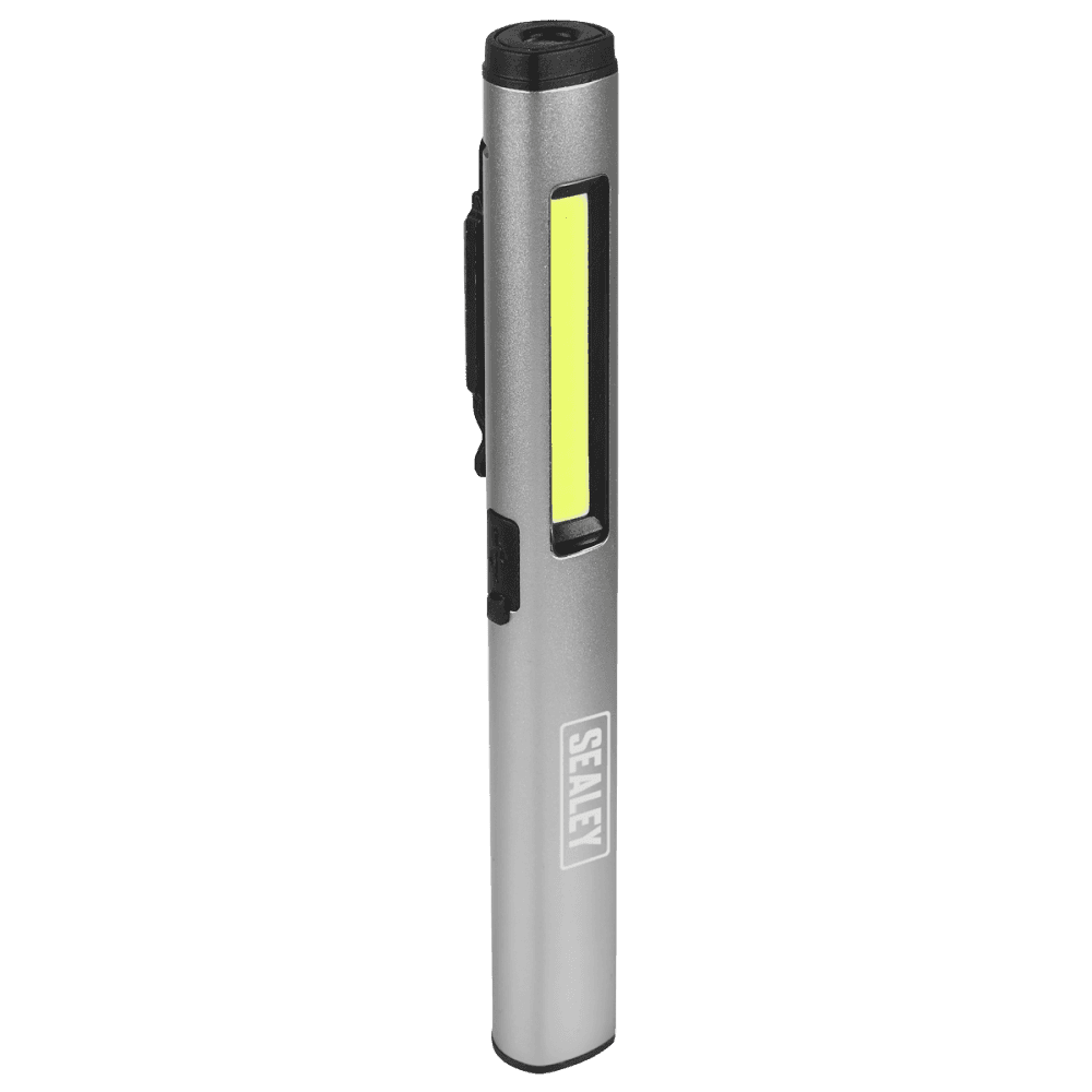 Sealey Penlight Torch with UV 5W COB & 3W SMD LED with Laser Pointer Rechargeable Model No- LED450UV