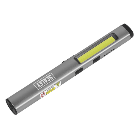 Sealey Penlight Torch with UV 5W COB & 3W SMD LED with Laser Pointer Rechargeable Model No- LED450UV