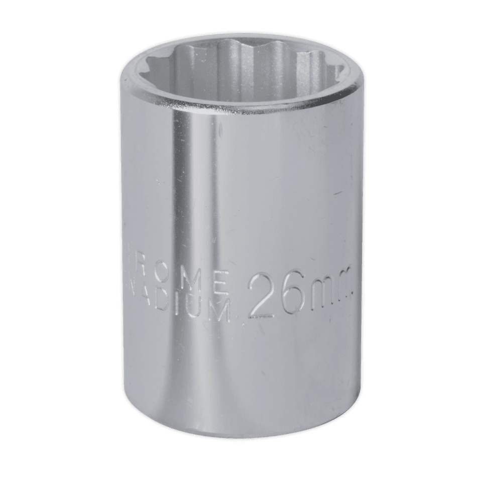 Sealey WallDrive Socket 26mm 3/4"Sq Drive Model No-S34/26