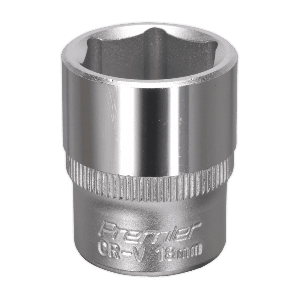 Sealey WallDrive Socket 18mm 3/8"Sq Drive Model No-S3818