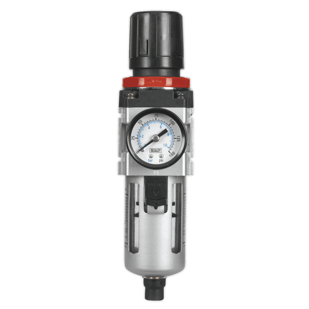 Sealey Air Filter/Regulator with Gauge Heavy-Duty Model No-SA2001/FR