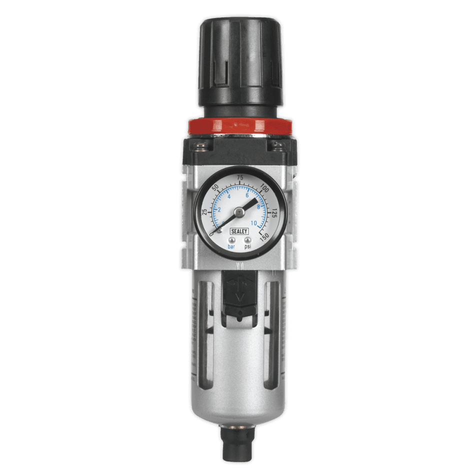 Sealey Air Filter/Regulator with Gauge Heavy-Duty Model No-SA2001/FR