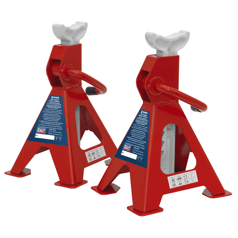 Sealey Axle Stands 2tonne Capacity per Stand 4tonne per Pair Ratchet Type Model No-VS2002