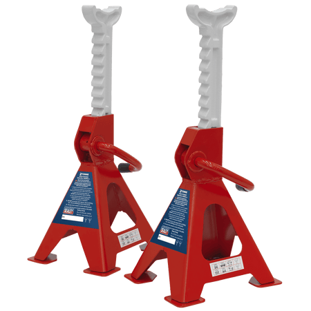 Sealey Axle Stands 2tonne Capacity per Stand 4tonne per Pair Ratchet Type Model No-VS2002