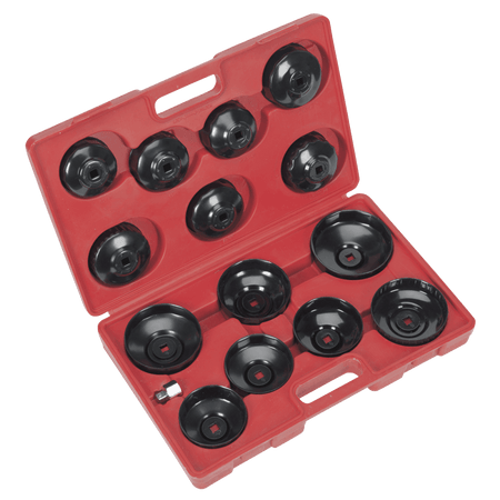 Sealey Oil Filter Cap Wrench Set 15pc Model No-VS7003