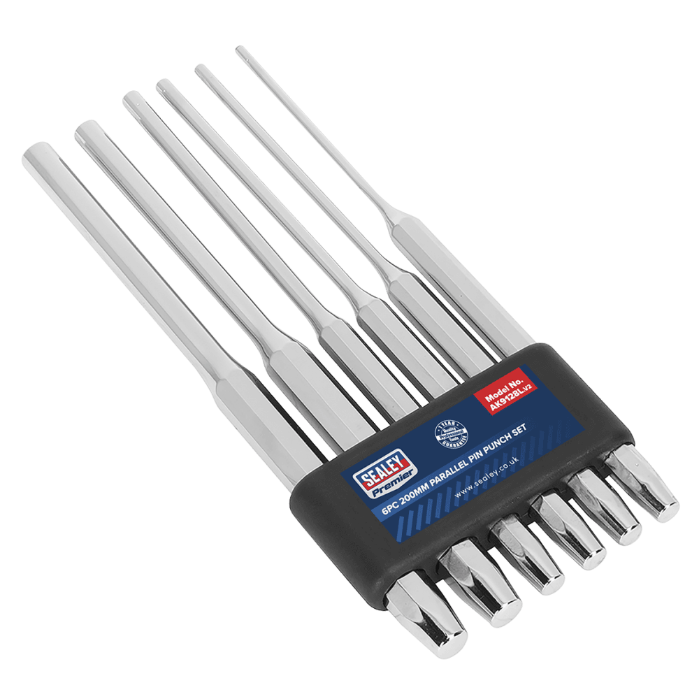 Sealey Parallel Pin Punch Set 6pc 200mm Model No-AK9128L