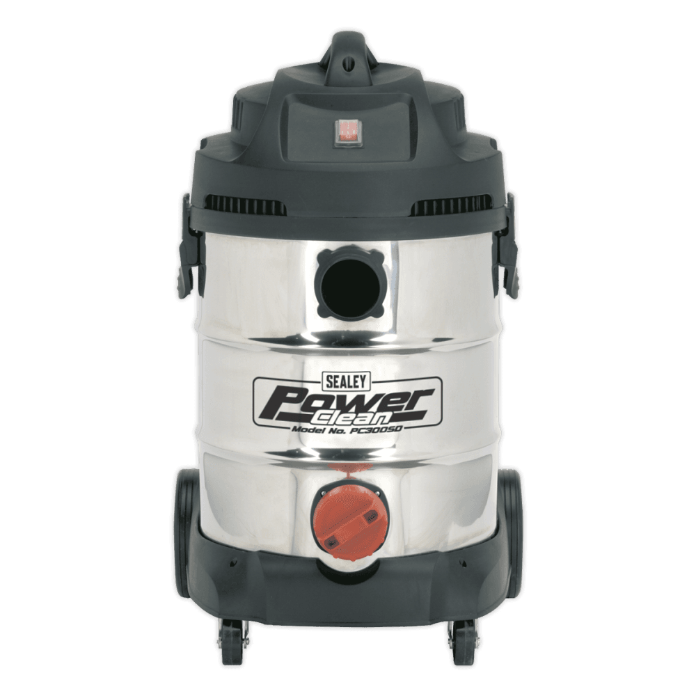Sealey Vacuum Cleaner Industrial 30ltr 1400W/230V Stainless Bin Model No-PC300SD