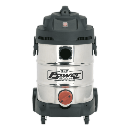 Sealey Vacuum Cleaner Industrial 30ltr 1400W/230V Stainless Bin Model No-PC300SD