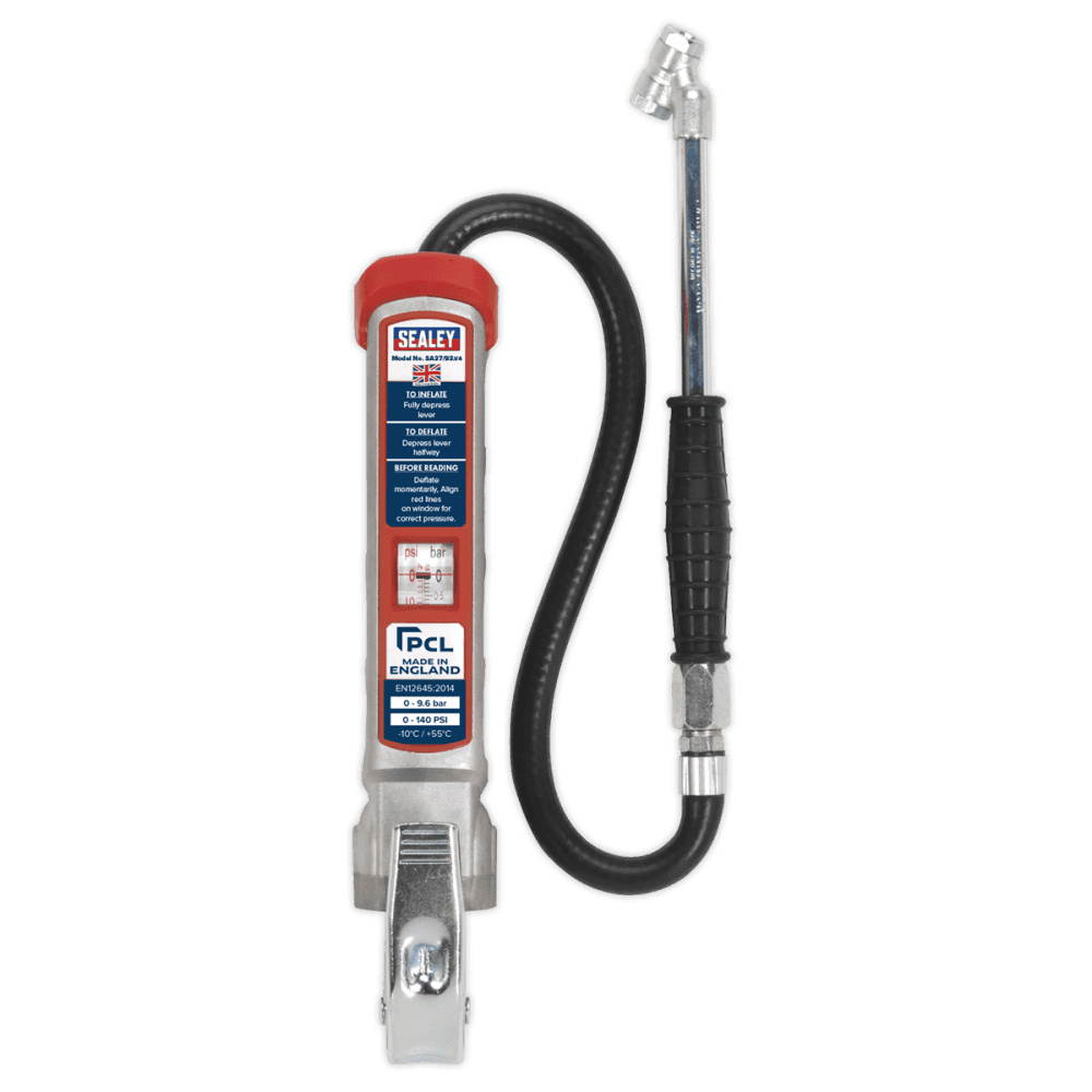 Sealey Professional Tyre Inflator with Twin Push-On Connector Model No-SA37/93