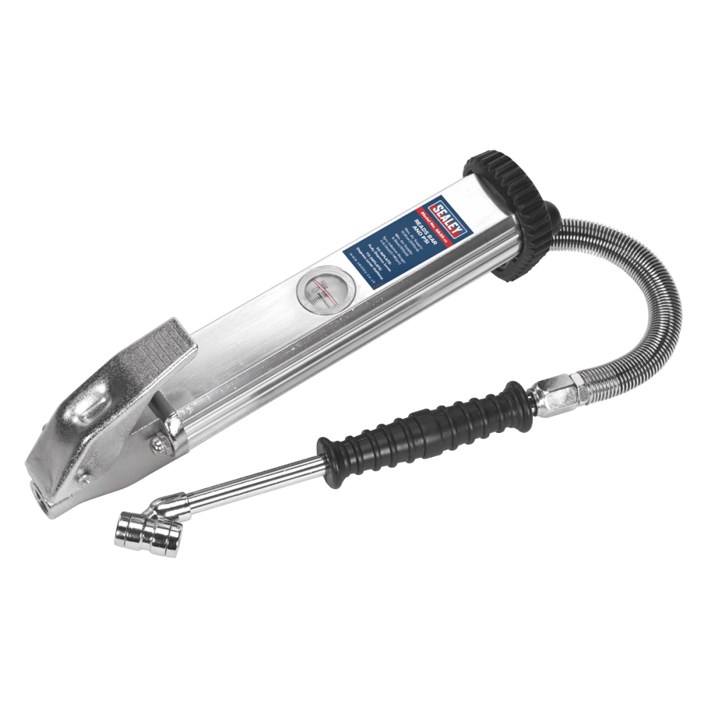 Sealey Tyre Inflator Long Type with Twin Push-On Connector Model No-SA39