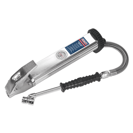 Sealey Tyre Inflator Long Type with Twin Push-On Connector Model No-SA39