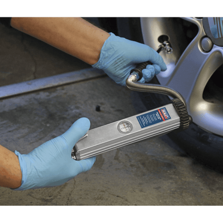 Sealey Tyre Inflator Long Type with Twin Push-On Connector Model No-SA39
