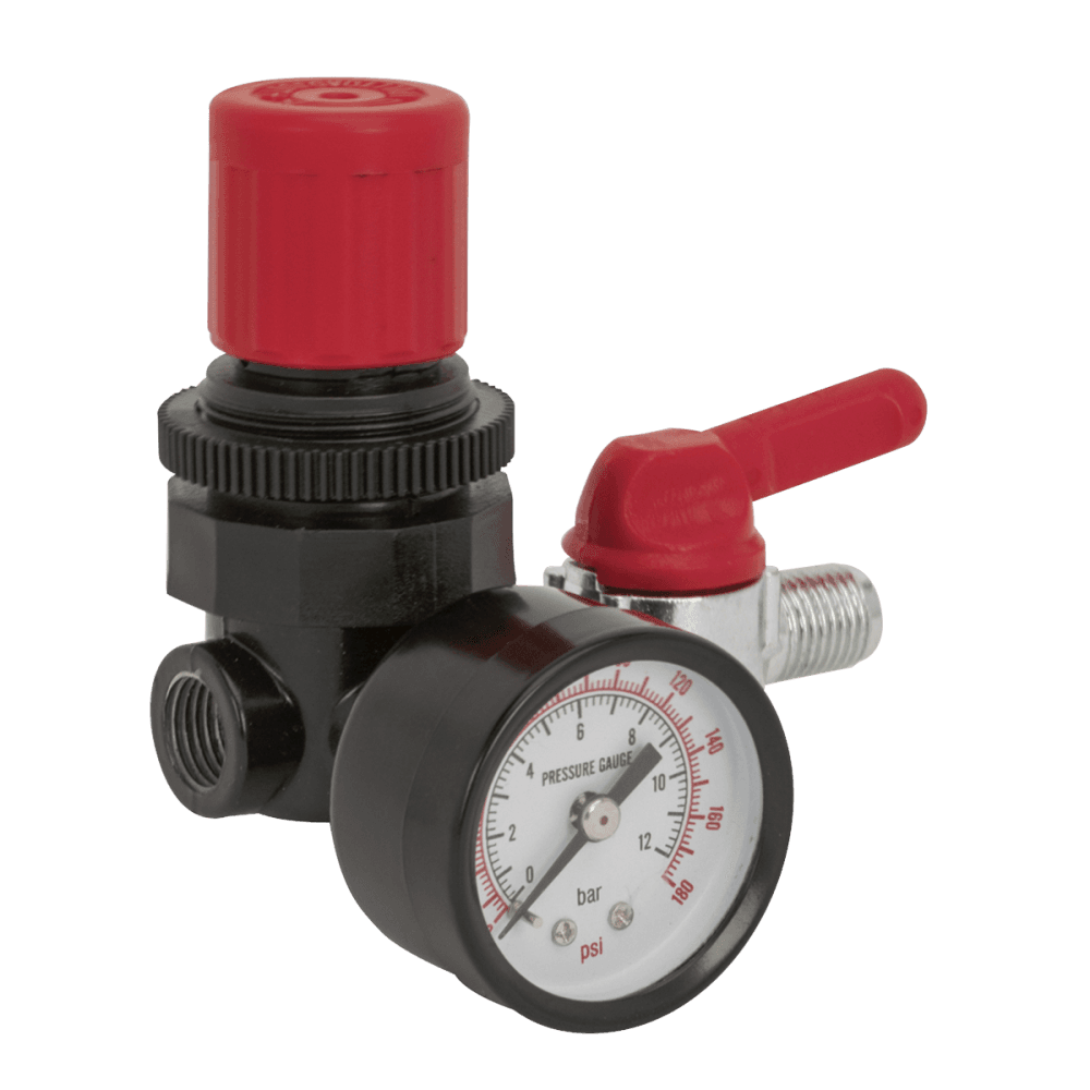 Sealey Air Regulator 1/4"BSP Female - 1/4"BSP Male Model No-SA5/RG/14